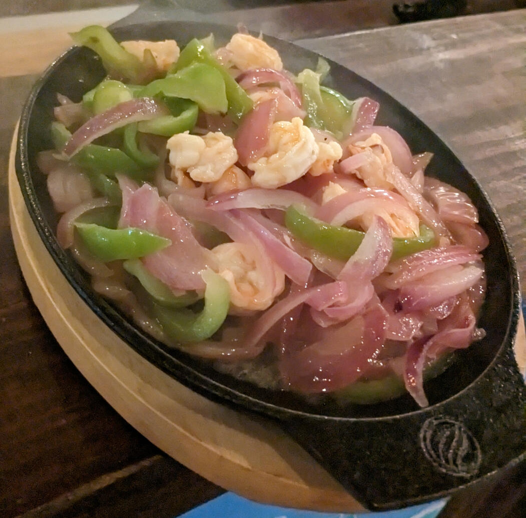 Shrimp Fajitas at Tipsy Beach Shrimp Fajitas at Tipsy Beach