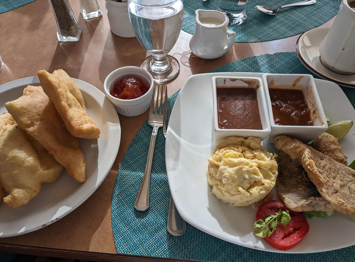 Belizean Breakfast at St. George Restaurant, Belize City
